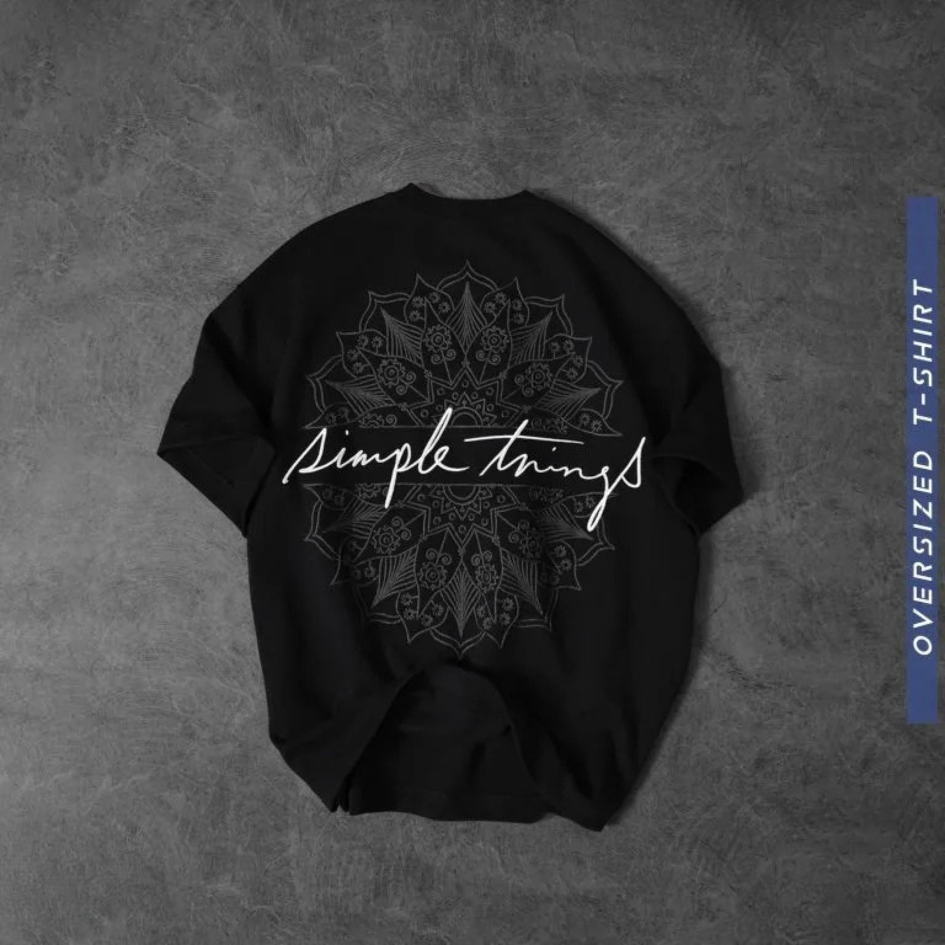 Simple Things I Black Oversize T-Shirt