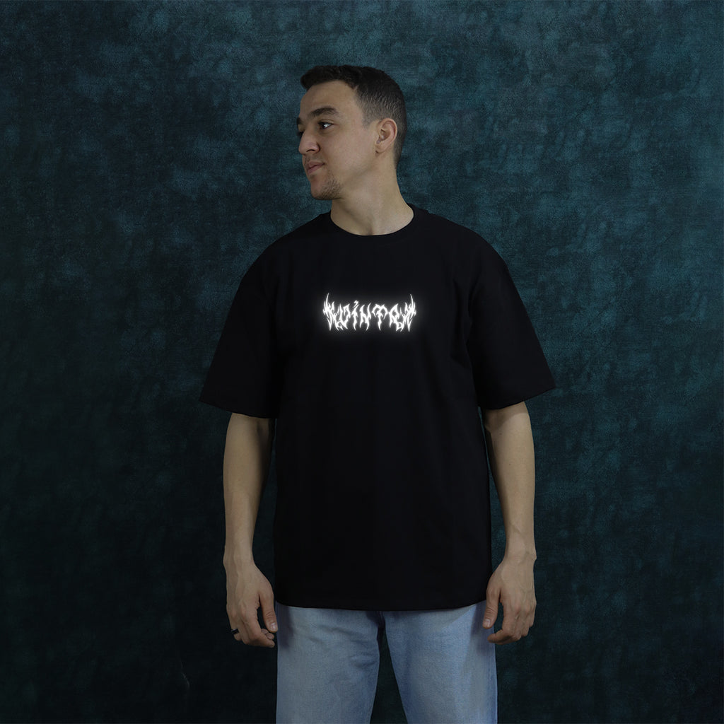 Tribal Spine Wing Tee I Black Adition Oversize T-Shirt