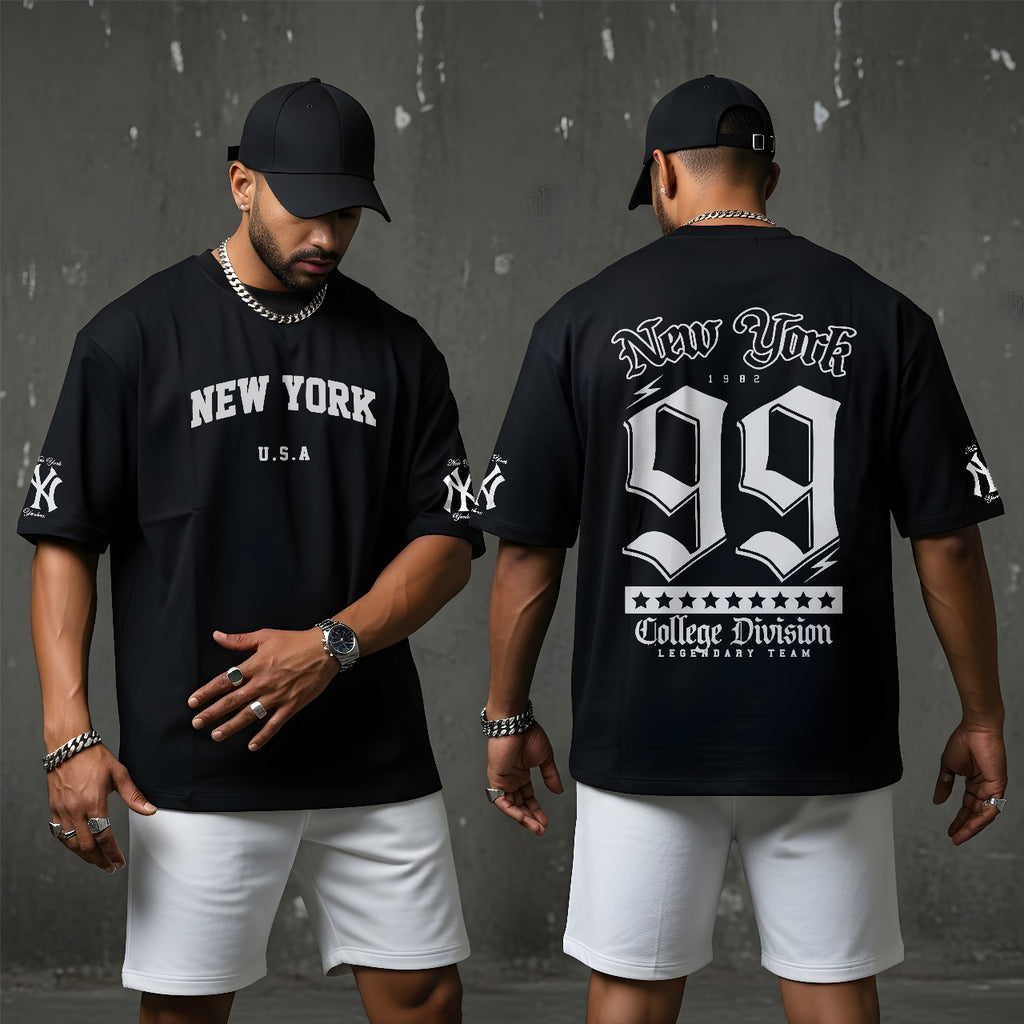 New York 99 I Black Oversized t-Shirt