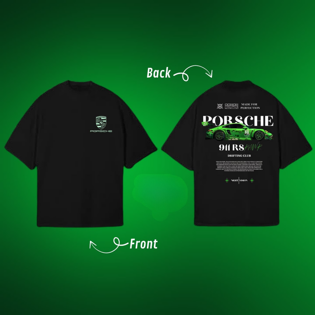 Porsche I Black Oversize T-Shirt