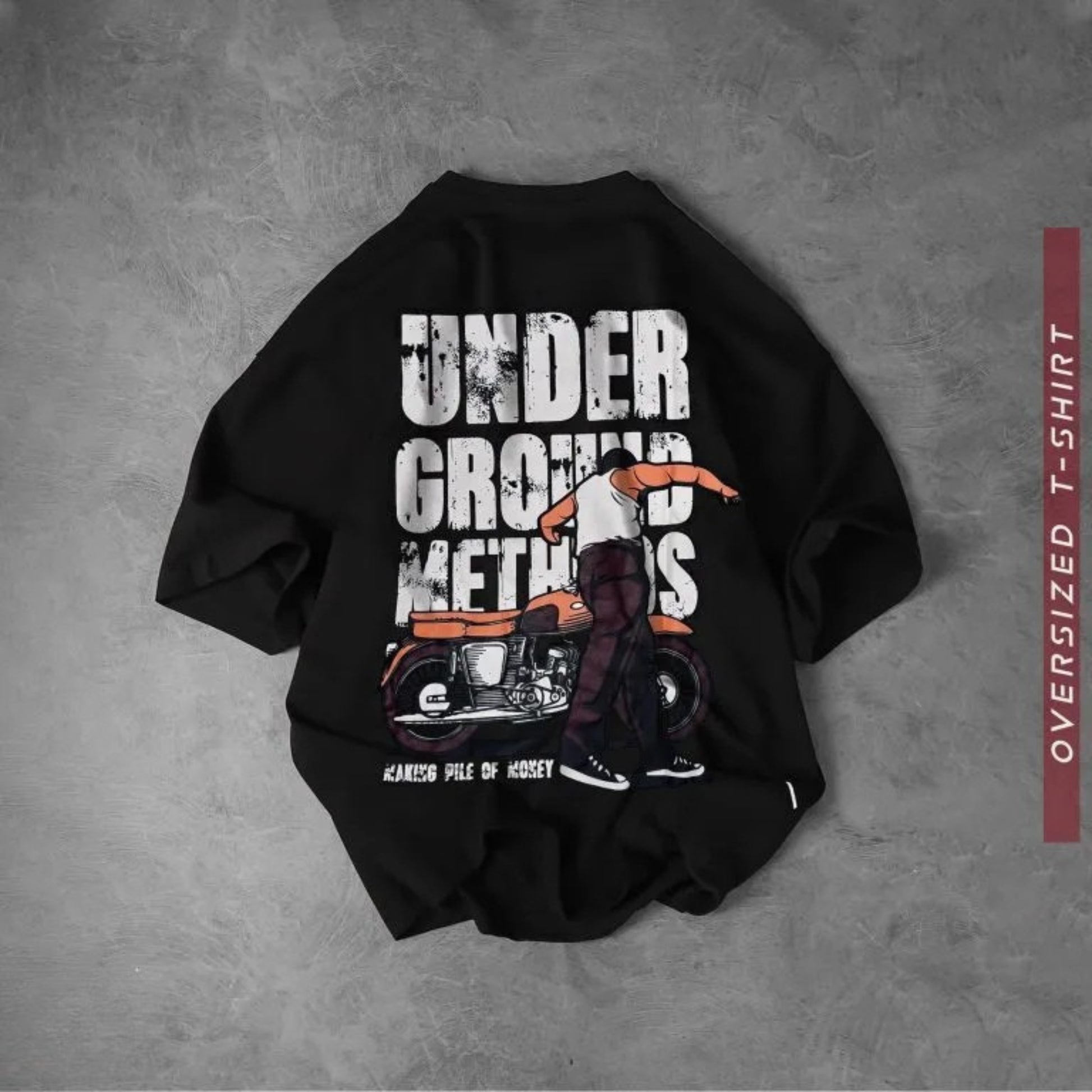 Under Ground I Black Oversize T-Shirt