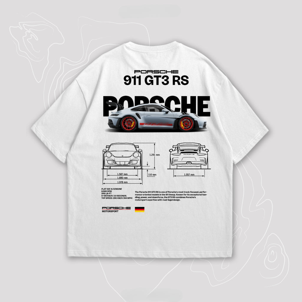 PORSCHE I White Edition Oversize T-Shirt