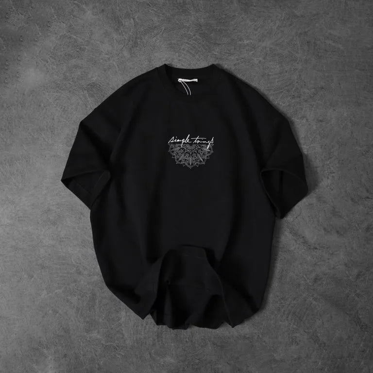 Simple Things I Black Oversize T-Shirt