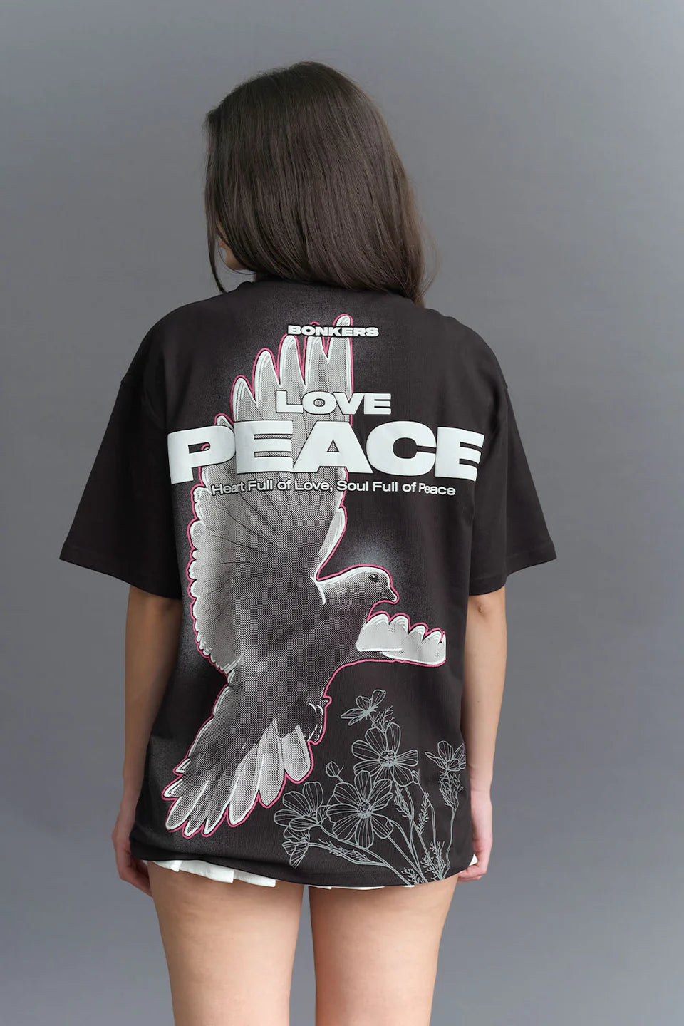 Signature Love And Peace Premium Oversized T-shirt Unisex