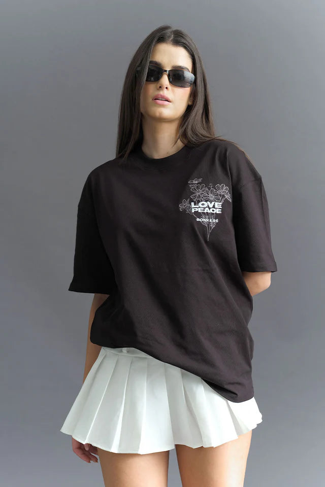 Signature Love And Peace Premium Oversized T-shirt Unisex