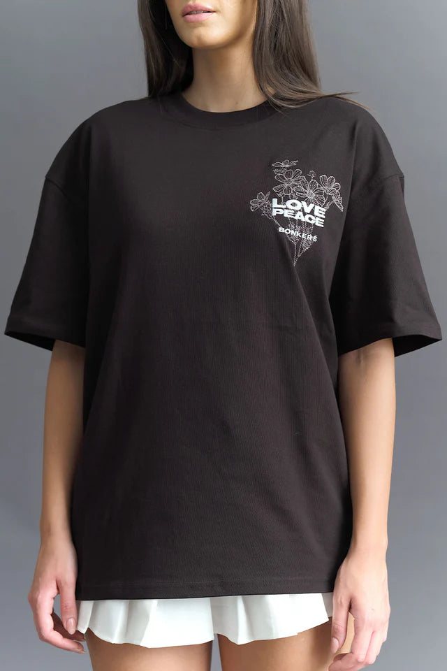 Signature Love And Peace Premium Oversized T-shirt Unisex